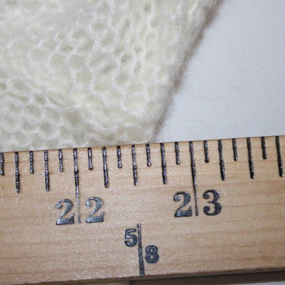 Rosie Neira Sz XS Ivory Knit Cable 3/4 Sleeve Oversize Acrylic Blend Sweater - Picture 13 of 13